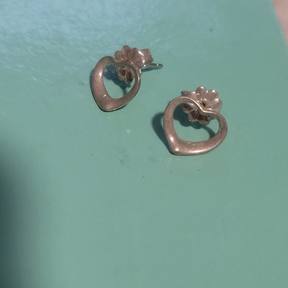Tiffany & Co. Elsa Peretti Open Heart Sterling Earrings